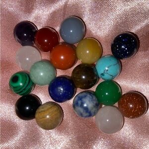 12mm Gemstone Balls to fit Silpada Interchangeable Sterling Ring Set of EIGHTEEN
